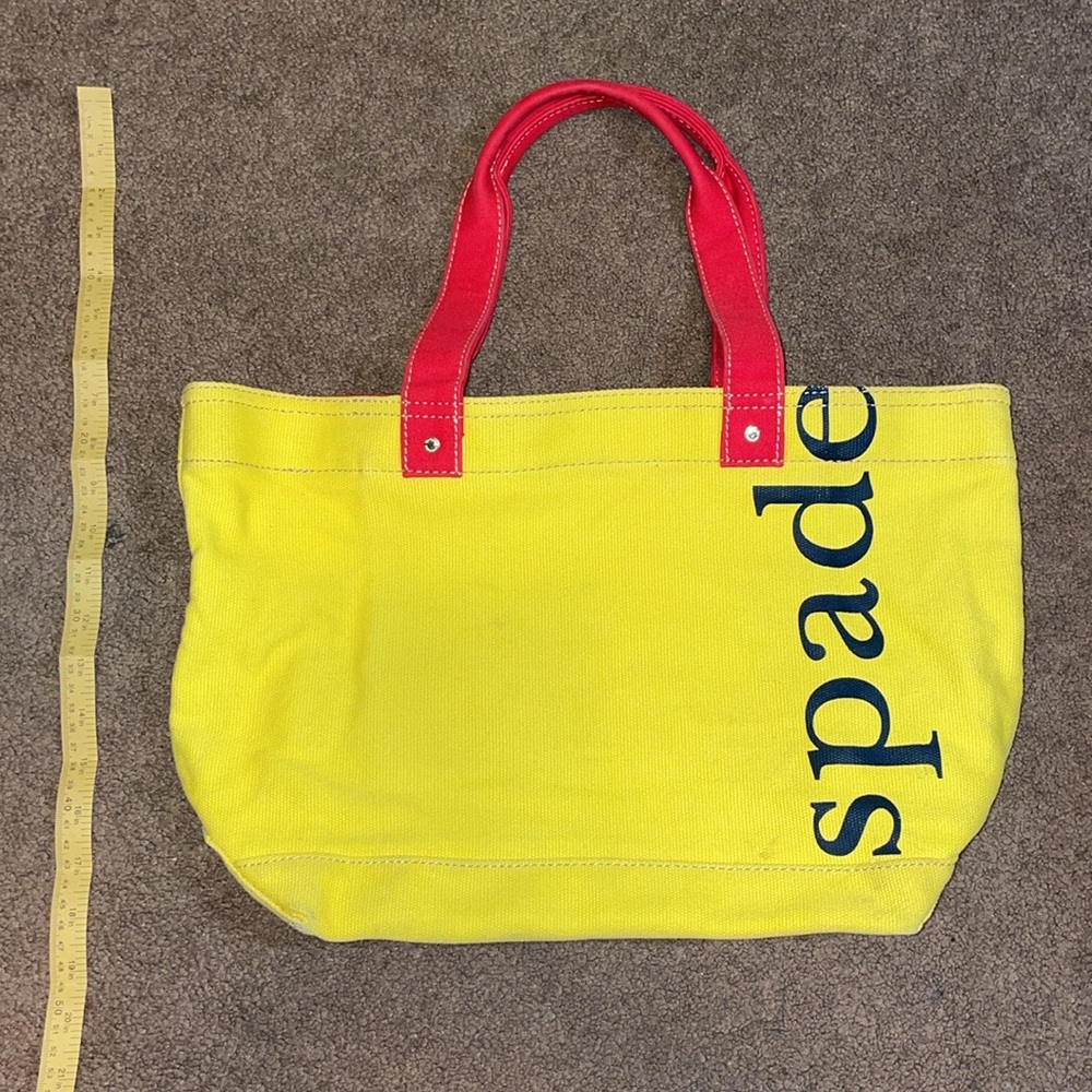 Kate Spade Yellow and Red Tote Bag with Classic Shape - Picture 6 of 11